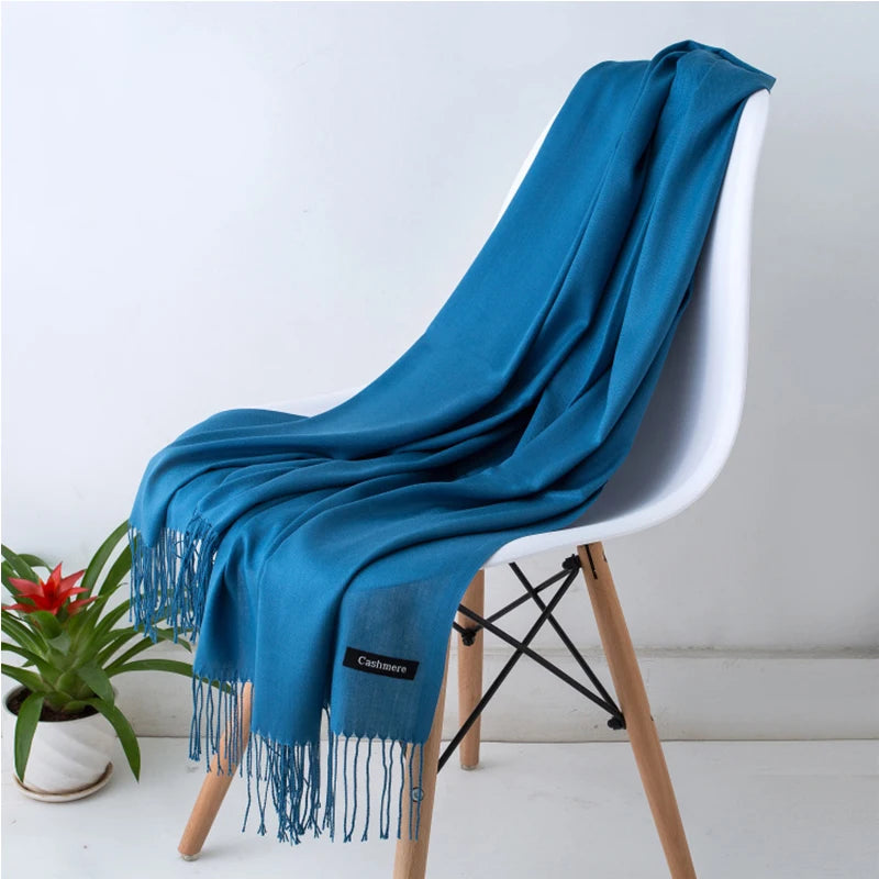 Fashion Women Scarf: Solid Color Thin Shawls