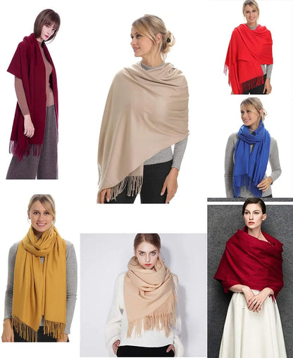 Fashion Women Scarf: Solid Color Thin Shawls