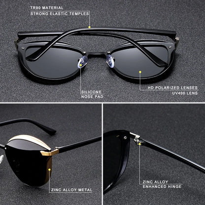 KINGSEVEN Polarized Cat Eye Sunglasses