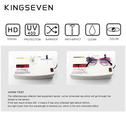 KINGSEVEN Rimless Vintage Sunglasses