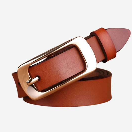 Leather Belt with Pin Buckle