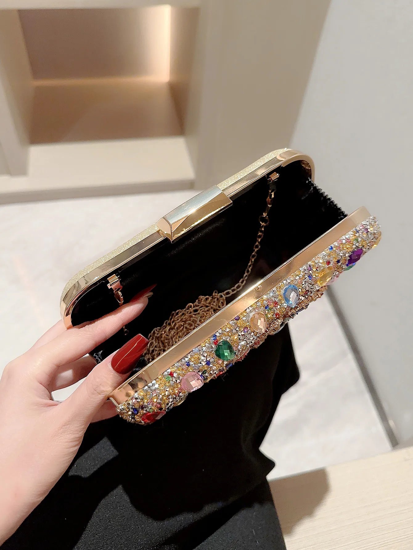 Shiny Rhinestone Diamond Clutch Bag