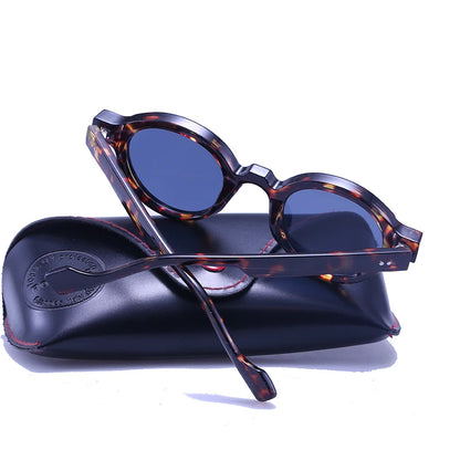 Handmade Acetate Round Retro Sunglasses