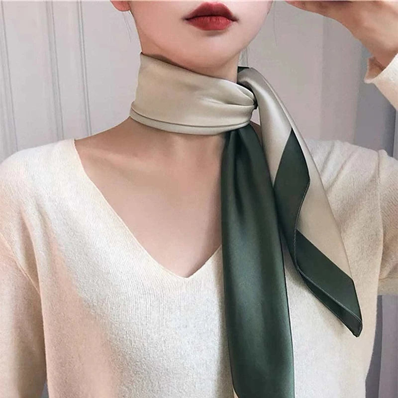 Satin Silk Shawl Square Scarf