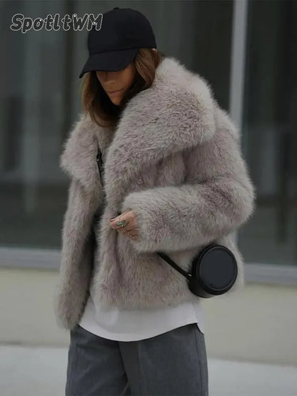 Faux Fur Crop Jacket