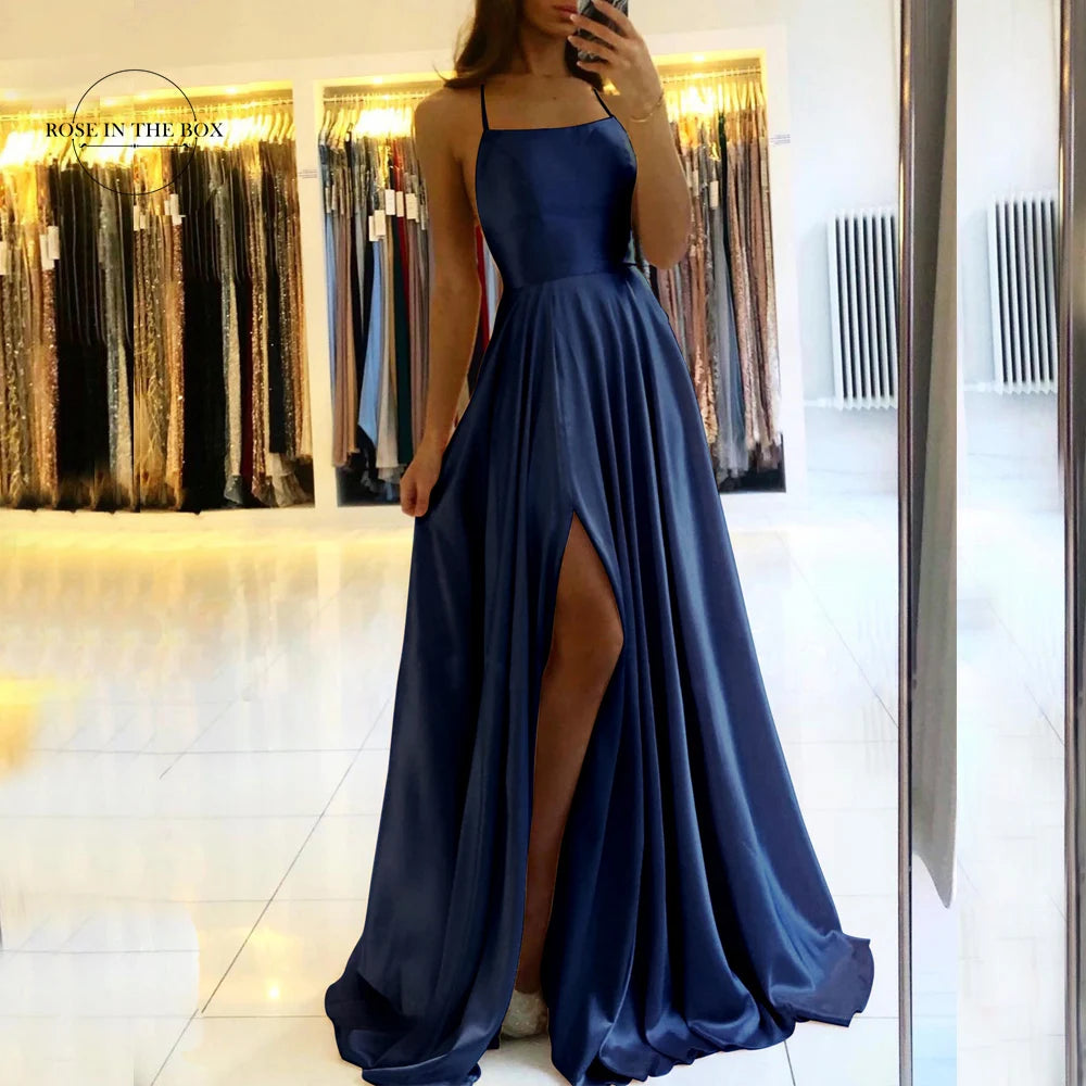 Elegant Navy Blue Prom | wedding Dress