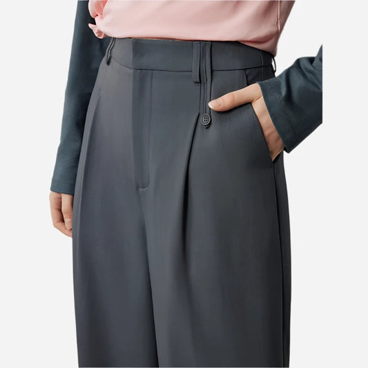 Women’s High Waist Straight Wide Leg Trousers