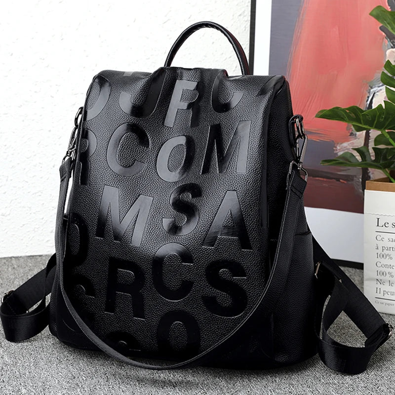 High-Quality Soft Leather Backpack for Women