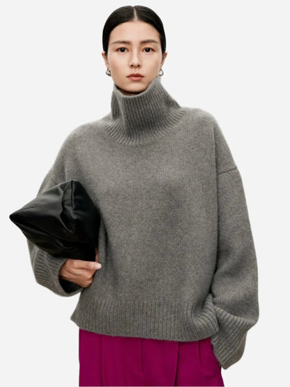 Luxe Cashmere Turtleneck Sweater