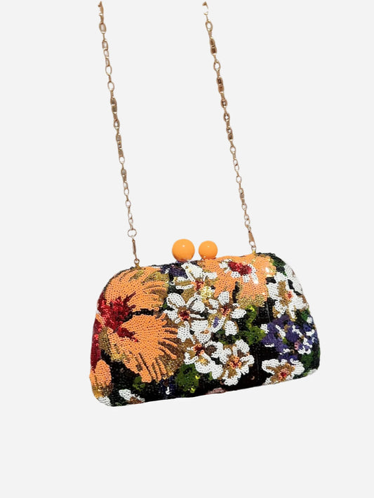 Embroidered Beaded Evening Bag