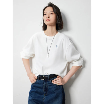 Women's Off Shoulder Round Neck Cotton Shirt