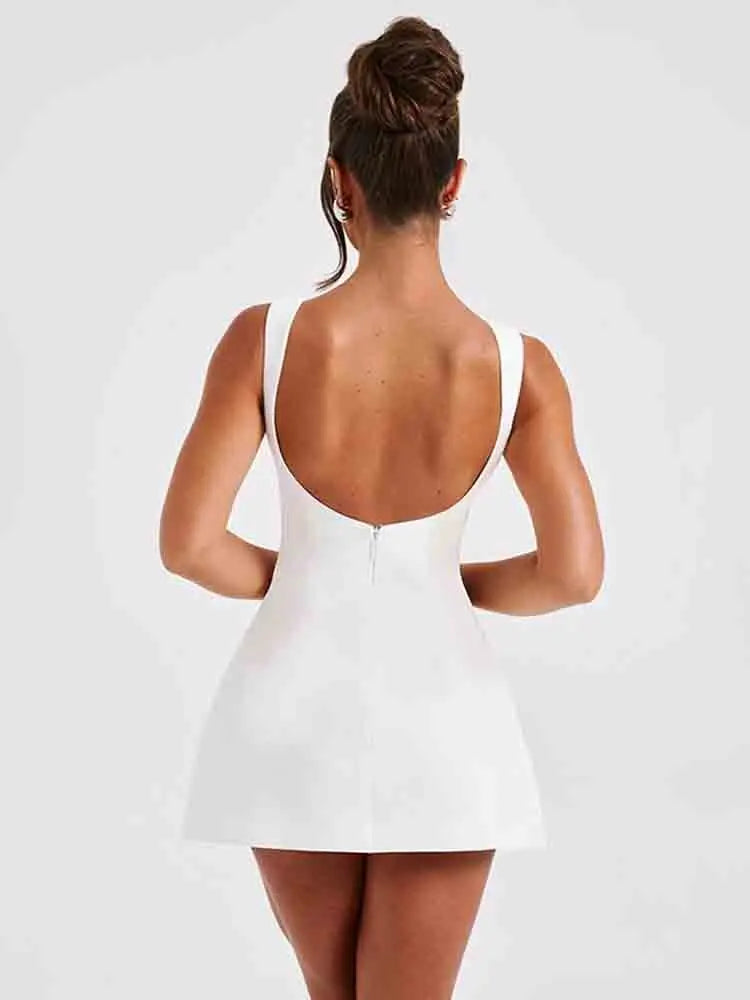 Sleek and Sexy: NIDANSSI Black Backless Party Dress - SHACNI