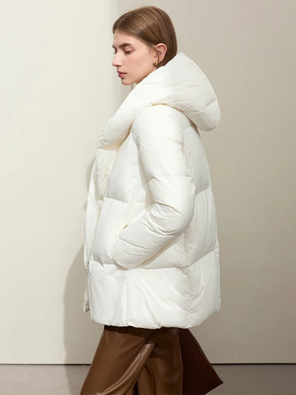 AMII Minimalist Hooded Duck Down Jacket