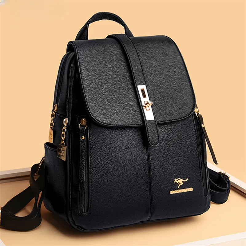 Luxury Women Leather Backpack