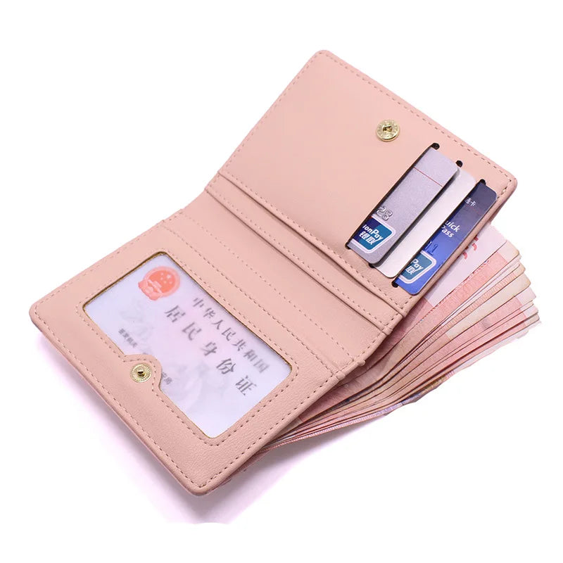 Women's Simple Letter Bifold Short Wallet