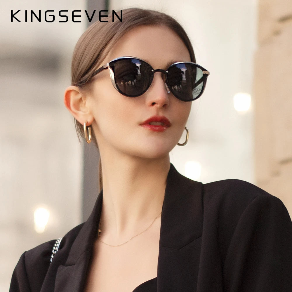 KINGSEVEN Polarized Cat Eye Sunglasses