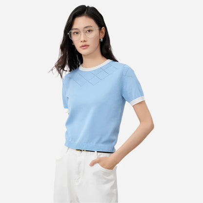 Women’s Ice Silk Short Sleeved Top