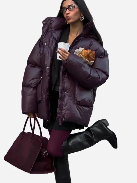 Burgundy Winter Warm Down Jacket