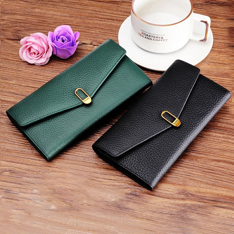 Luxury Genuine Leather RFID Wallet for Women