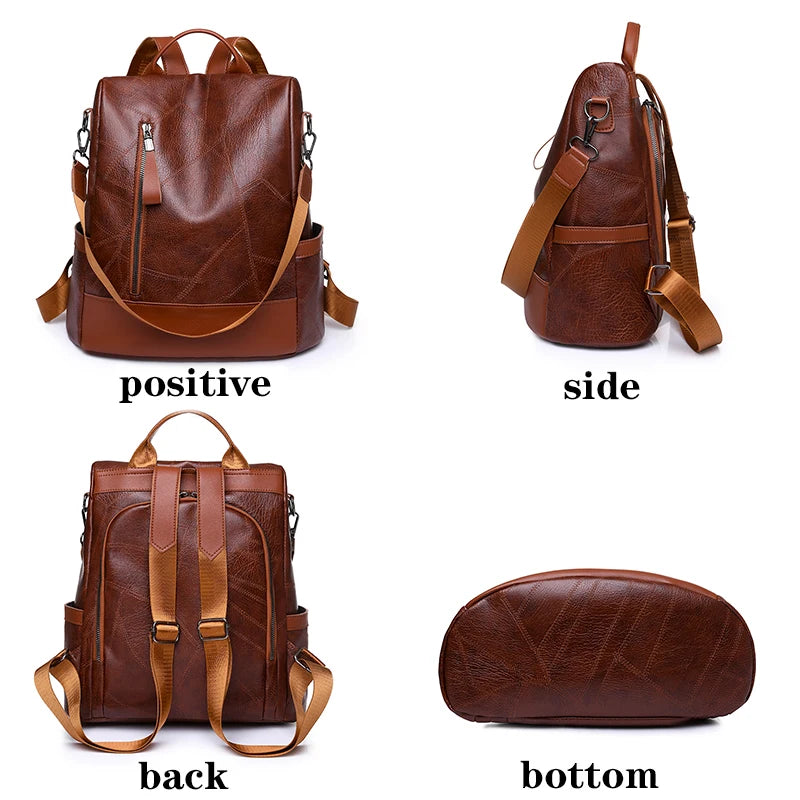 Women’s Designer Soft Leather Backpack