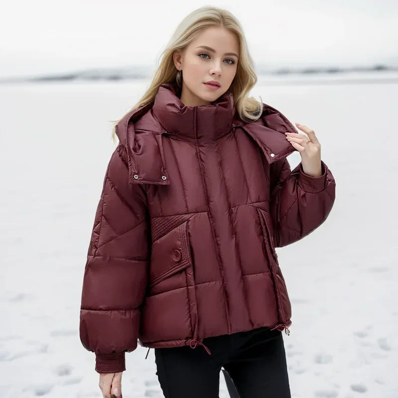 Ladies Cropped Parka Jacket