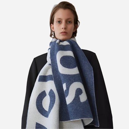 Elegant Cashmere Letter Scarf