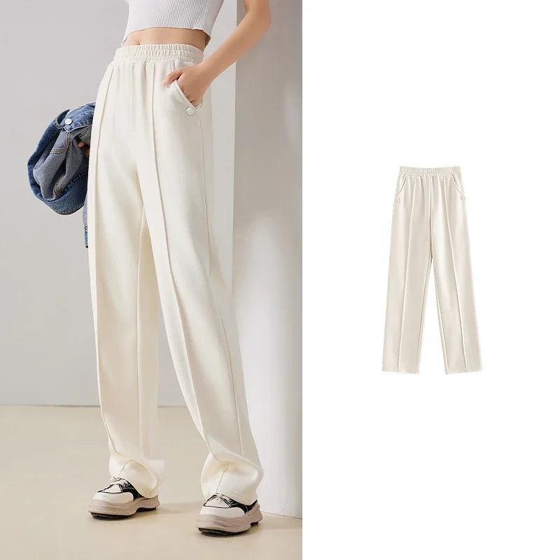 Women’s Elastic Waist Straight Loose pants