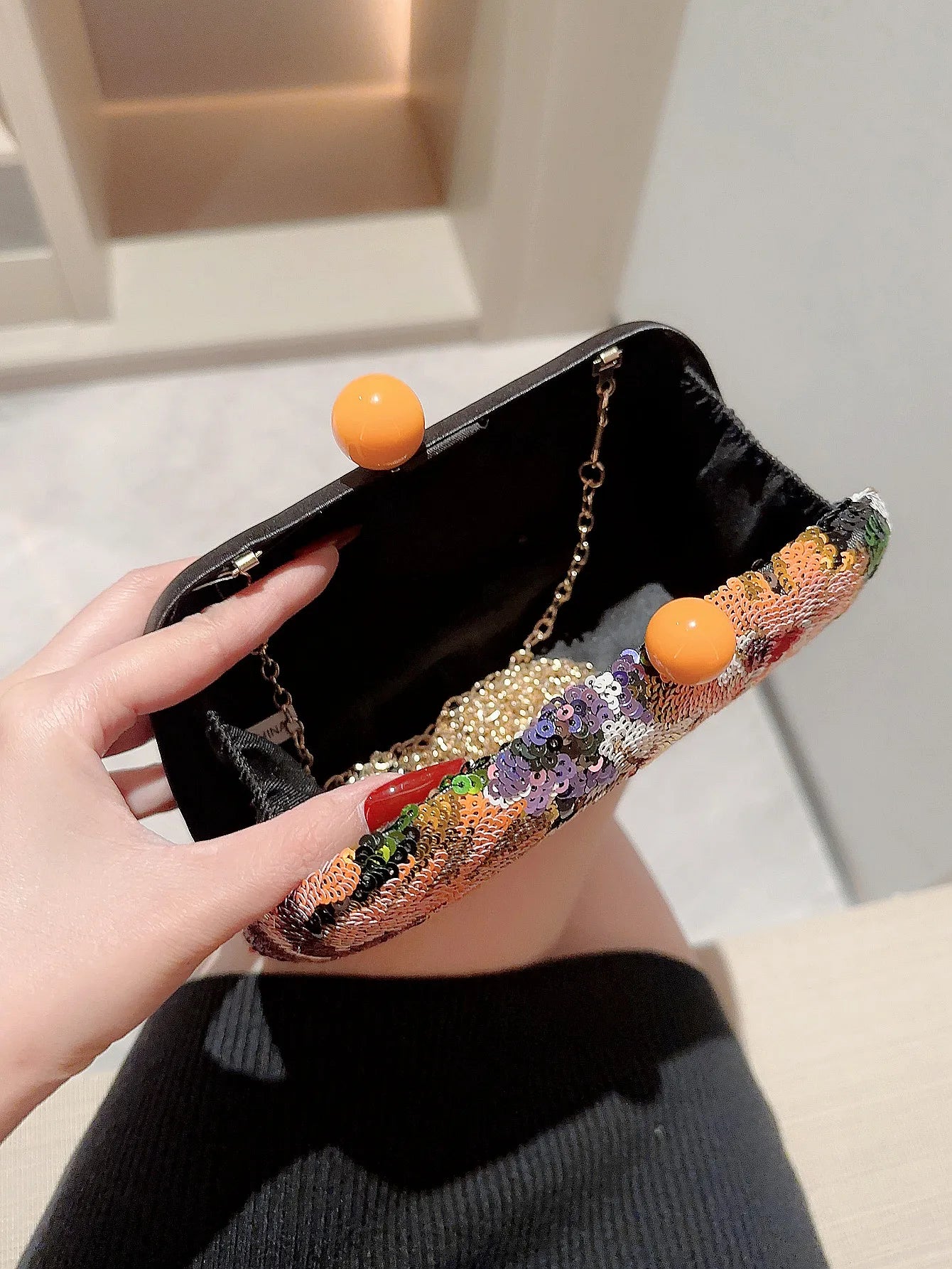 Embroidered Beaded Evening Bag