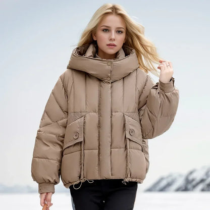 Ladies Cropped Parka Jacket