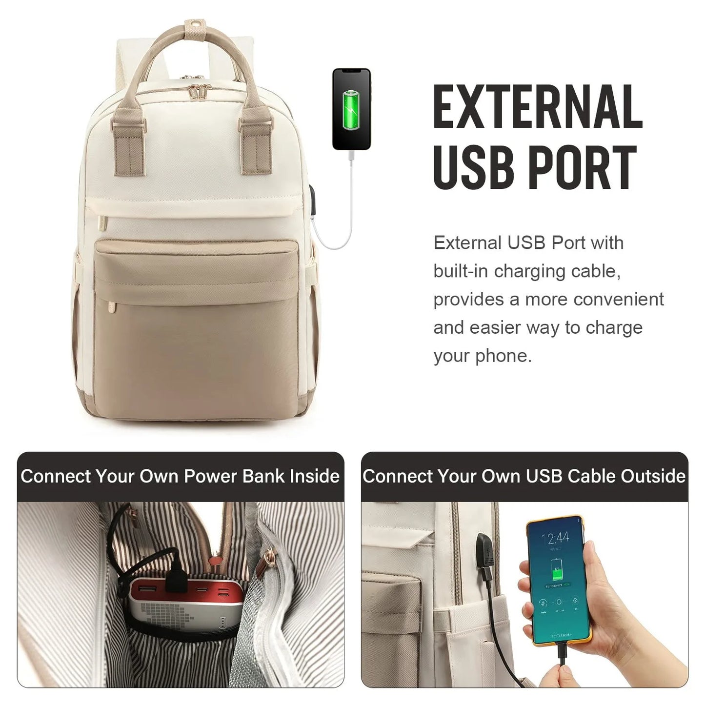 14/15 Inch Laptop Backpack with USB Charging Port