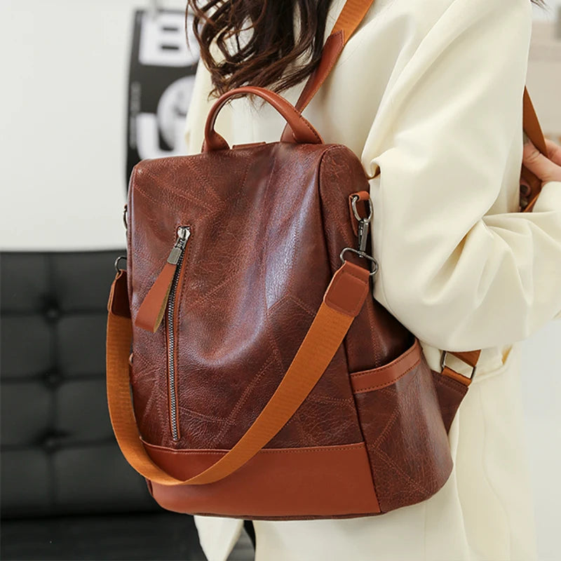 Women’s Designer Soft Leather Backpack