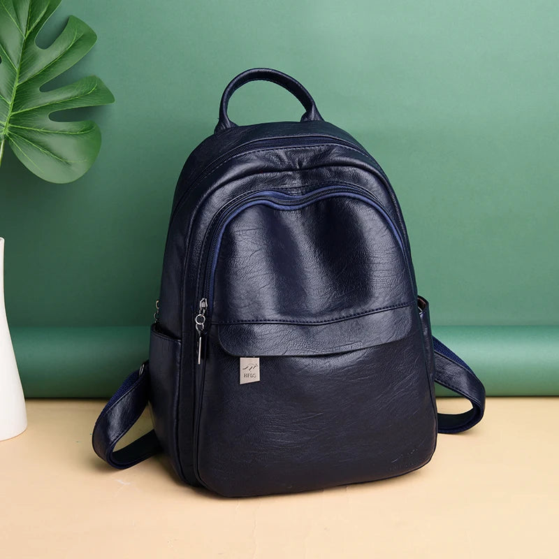 Multifunction Leather Backpack for Women