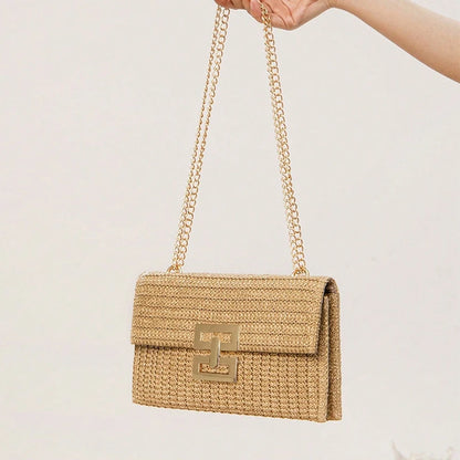 Straw Envelope Beach Bag