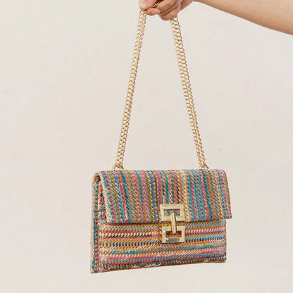 Straw Envelope Beach Bag