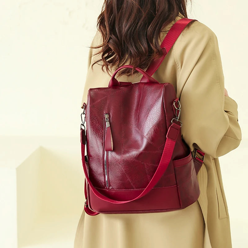 Women’s Designer Soft Leather Backpack