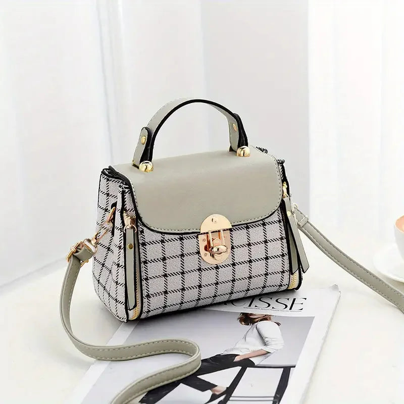 Plaid Pattern Handbag