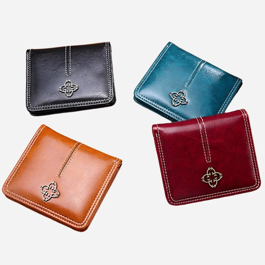 Leather Women's Zipper Coin Wallet