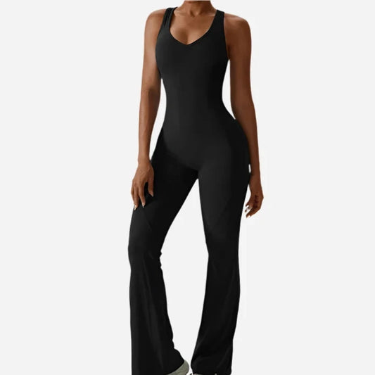 💪 Slay Your Workout in Sexy, Functional Style 🔥 Wide Leg Jumpsuit Suit Set - SHACNI