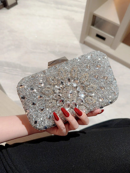 Shiny Rhinestone Diamond Clutch Bag