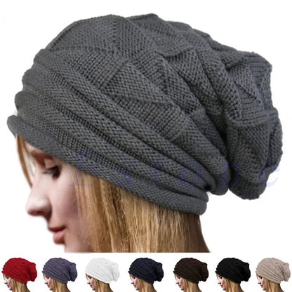 Solid Oversized Winter Beanies