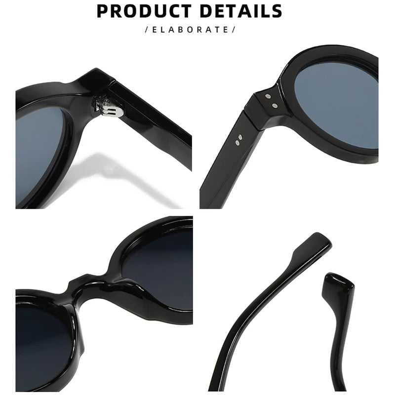 Handmade Acetate Round Retro Sunglasses