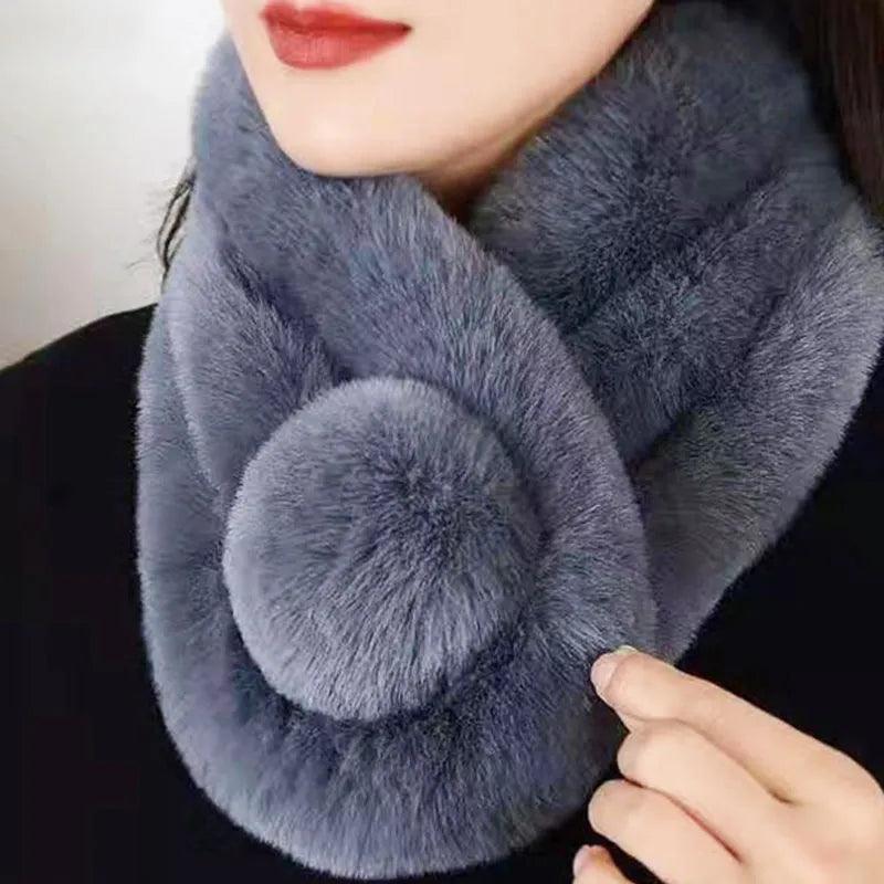 New Rabbit Fur Scarf - Stay Warm in Style - SHACNI