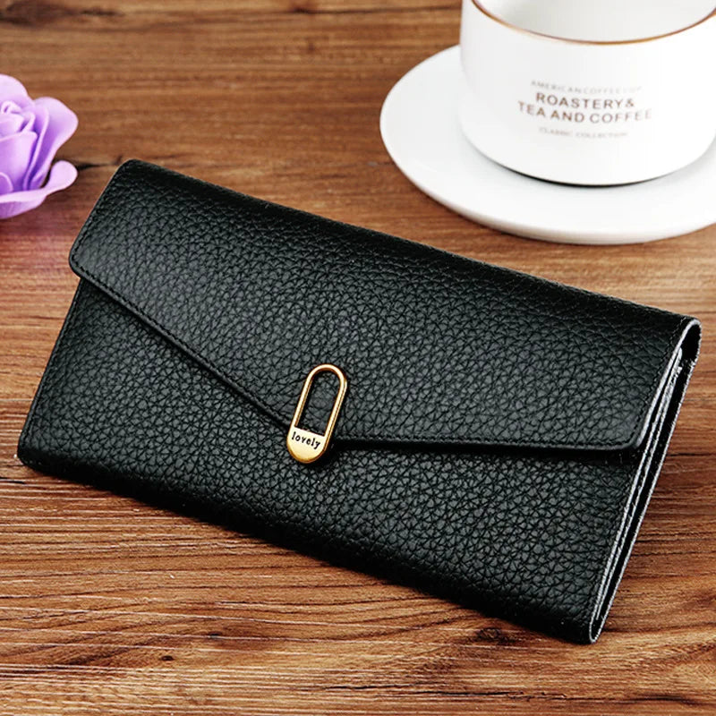 Luxury Genuine Leather RFID Wallet for Women