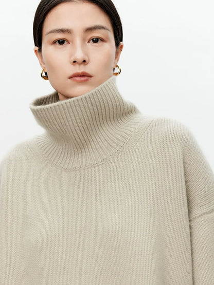 Luxe Cashmere Turtleneck Sweater