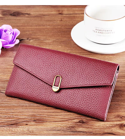 Luxury Genuine Leather RFID Wallet for Women