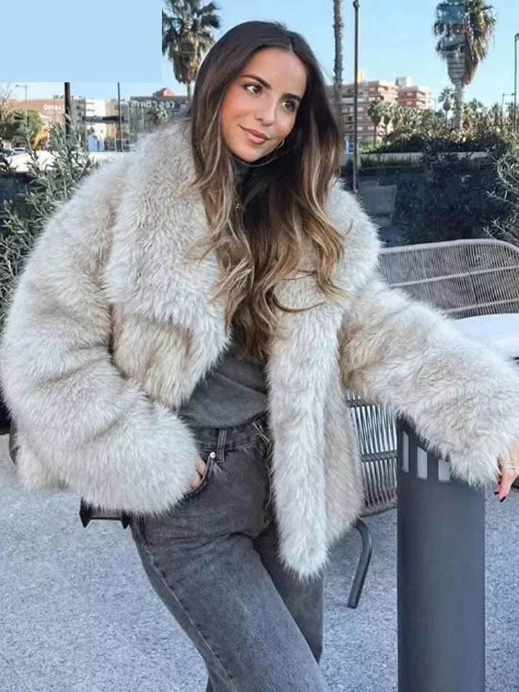 Faux Fur Crop Jacket