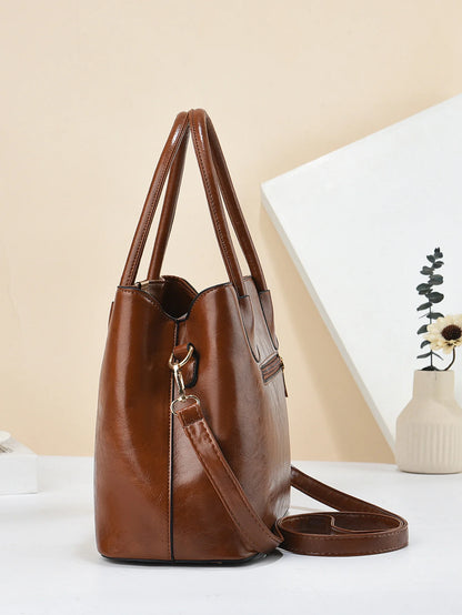 Retro Solid Color Handbags for Women